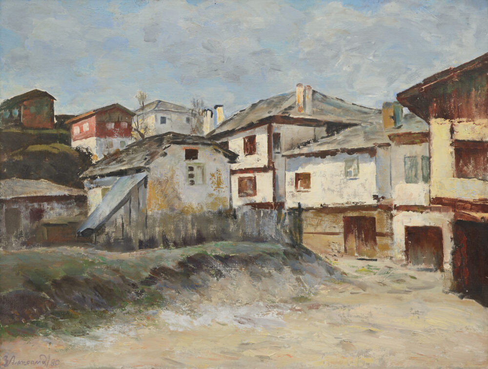 Zdravko Alexandrov /1911-1998/ - ”Spring in Dolen village” 1980 , collection PhD R.Marinska