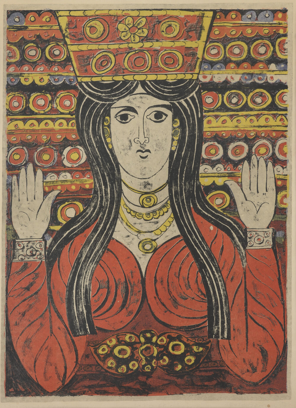 Pencho Balkansky /1908-1985/ - ”Maiden from the Pirin Mountain” 1973, collection PhD R.Marinska