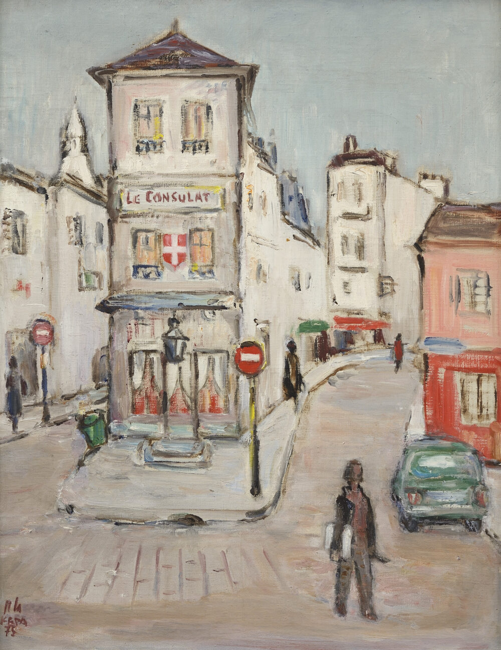Petar Slavov-Kera /1908-1988/ - ”Street in Paris” 1975 , collection PhD R.Marinska