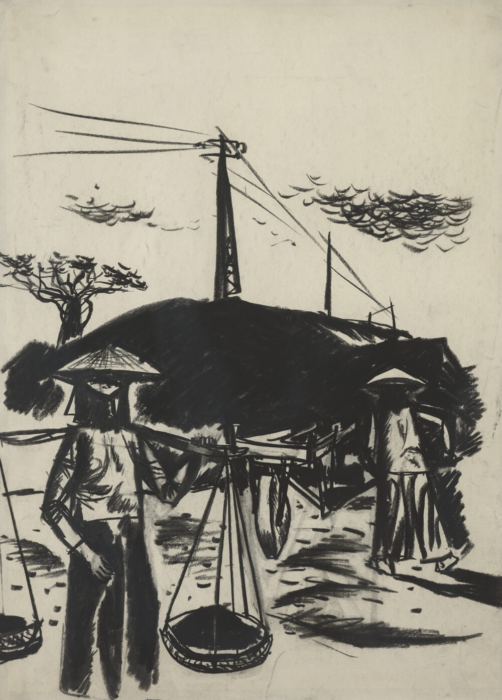 Nayden Petkov /1918-1989/ - ”Chinese Peasants”, collection PhD R.Marinska