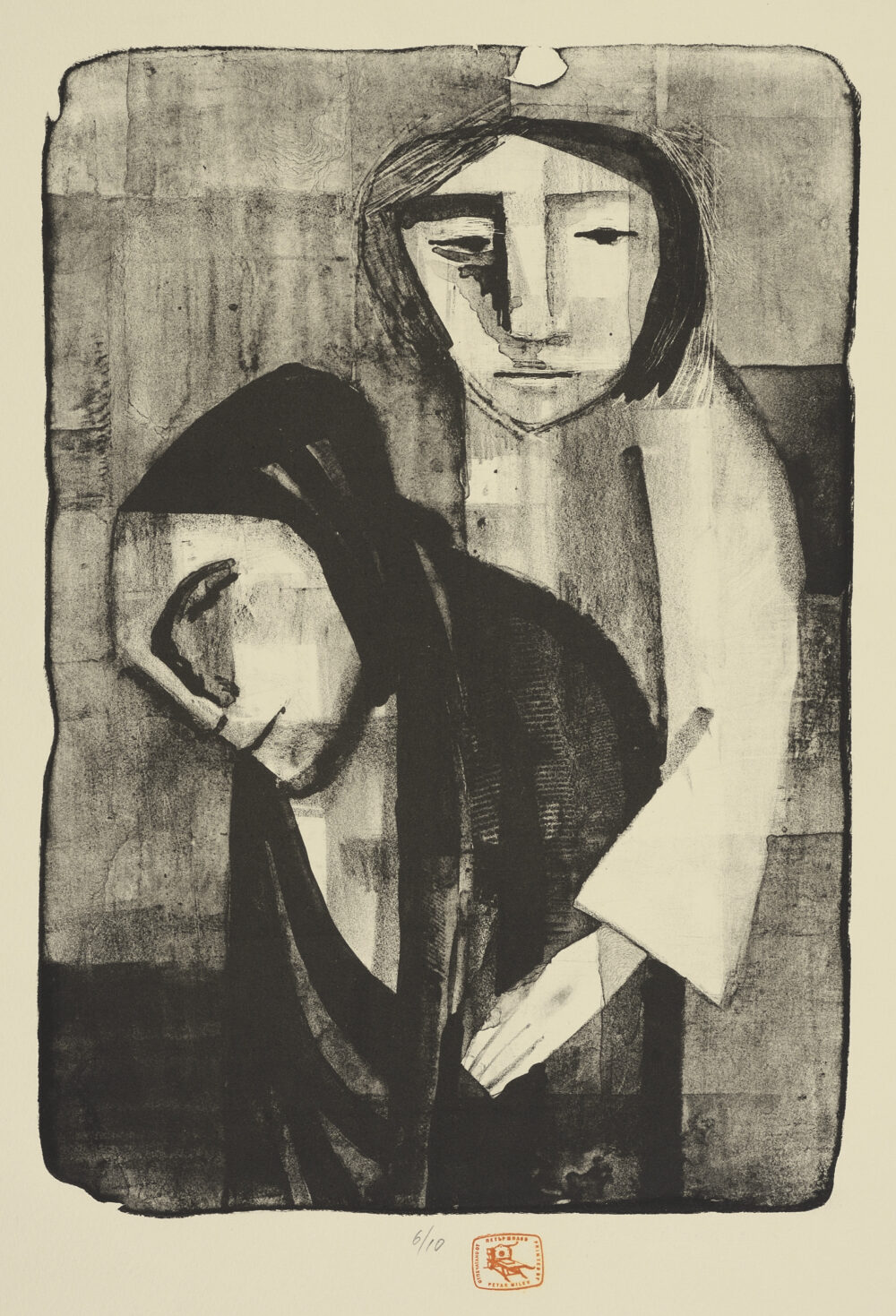 Petar Milev - Female Figures”@graphics, paper, 6/10, 51x36 cm, inscription, signature-stamp bottom centre, M52230742, collection PhD R.Marinska