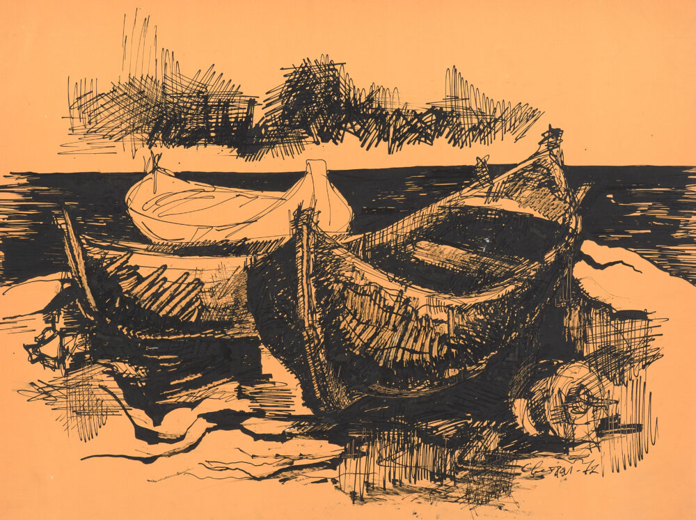 Svetla Georgieva /b. 1955/ - ”Boats” 1972, collection PhD R.Marinska
