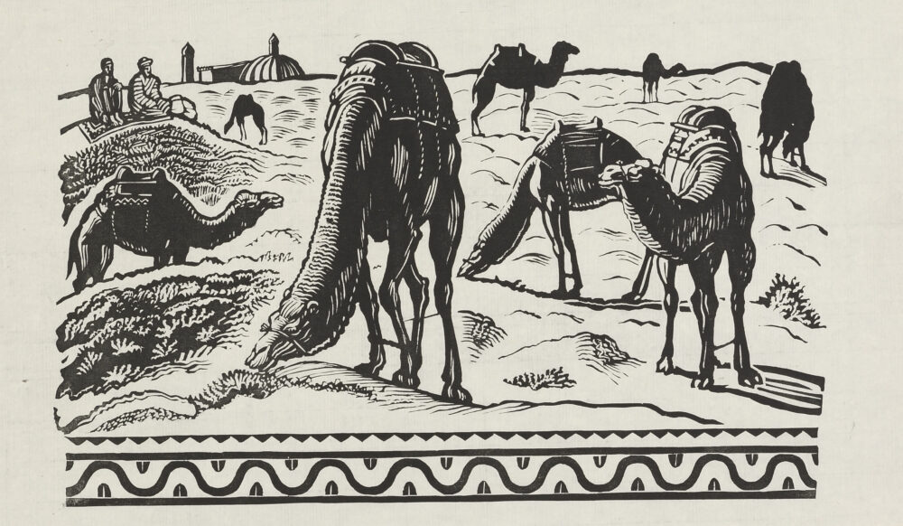 Vladimir Favorsky /1886-1964/ - ”Camels” from "Samarkand” series, 1942-1943, collection PhD R.Marinska