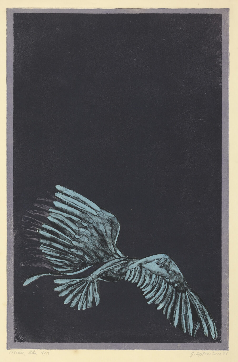 Zhana Kostourkova /1927-2010/ - ”Bird” ("Oiseau"), 1976, collection PhD R.Marinska