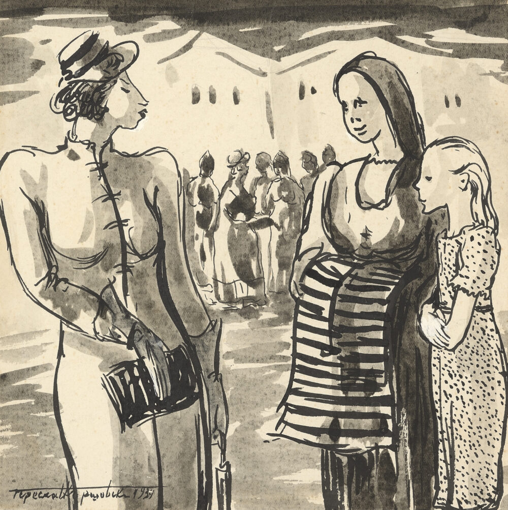 Preslav Karshovsky /1905-2003/ - ”City Scene” 1939, collection PhD R.Marinska