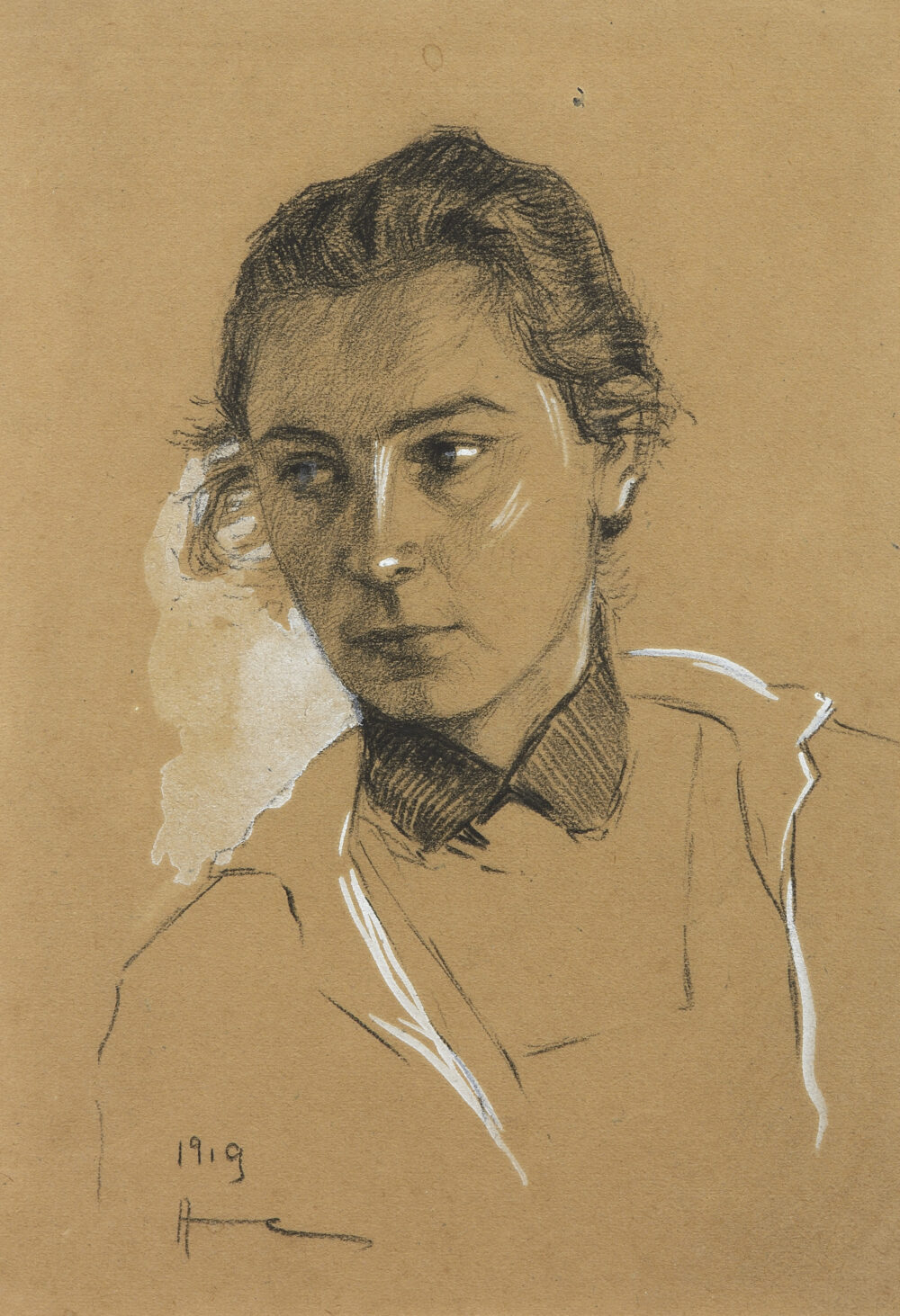 Undeciphered signature /A. S./ - ”Portrait of a Woman” 1919, collection PhD R.Marinska