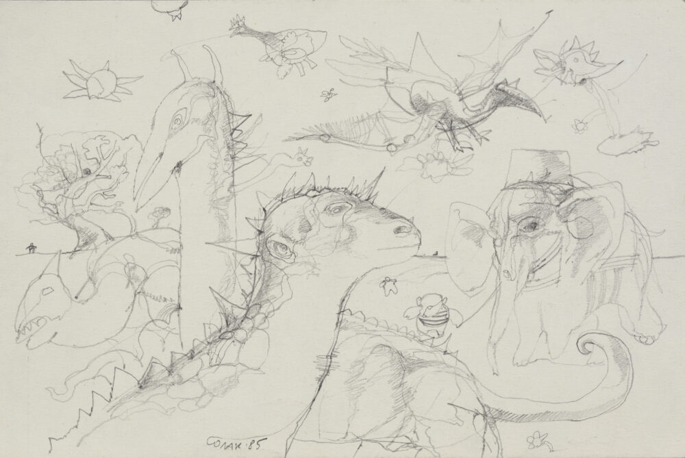 Nedko Solakov /b. 1957/ - ”Fantastic Animals” 1985 , collection PhD R.Marinska