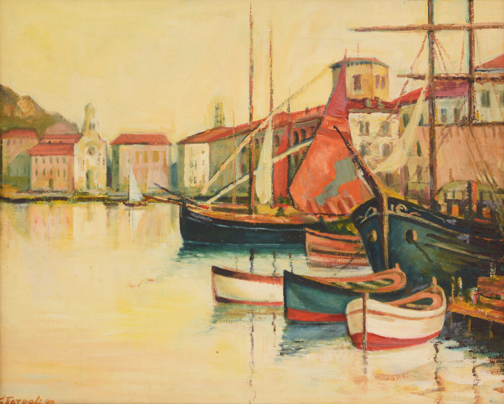SERGEY IVANOV PETROV /1918-2006/ - „The port of Dubrovnik” 1993