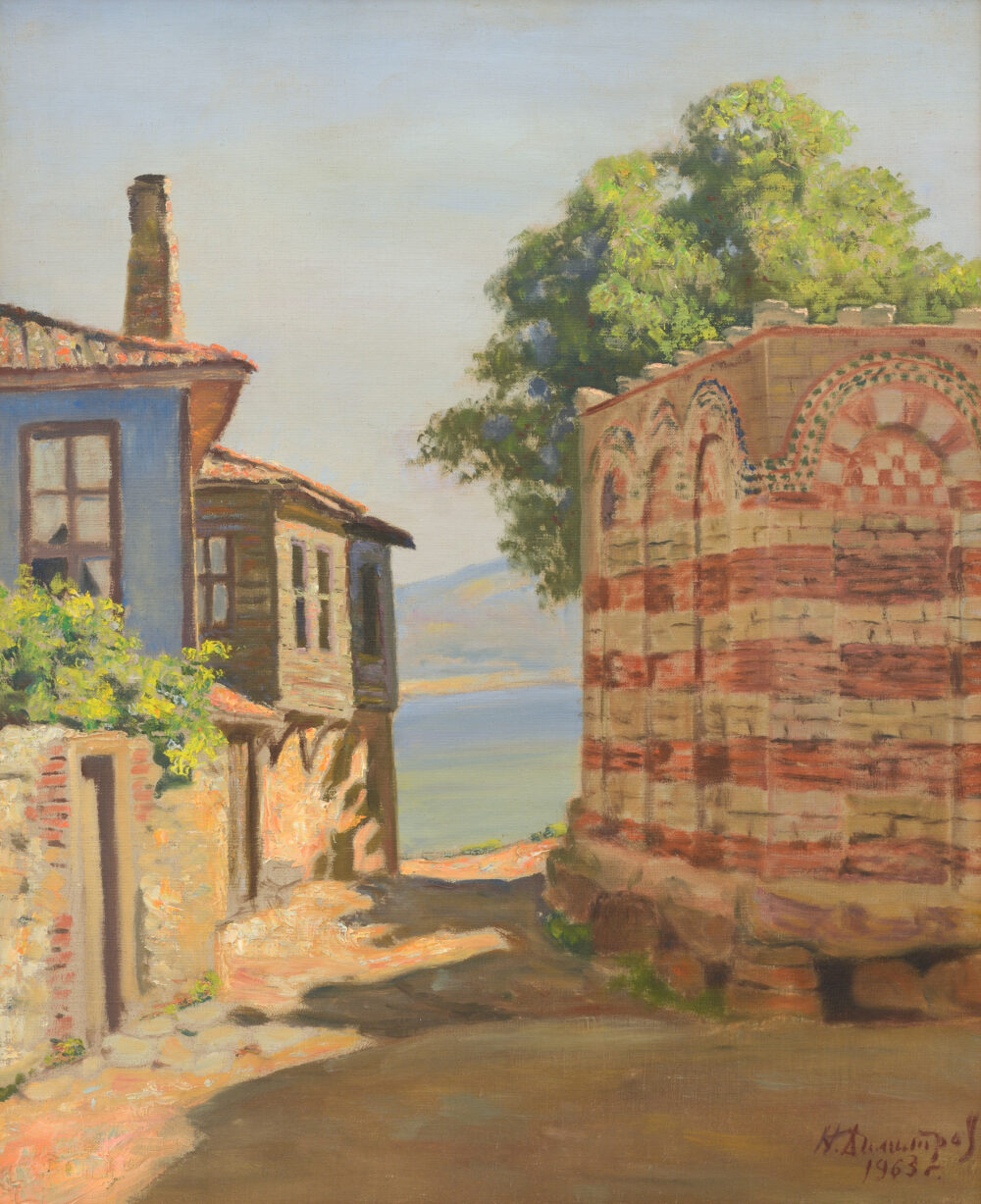 NIKOLA ATANASOV DIMITROV /1894-1989/ - „View from Nessebar” 1963