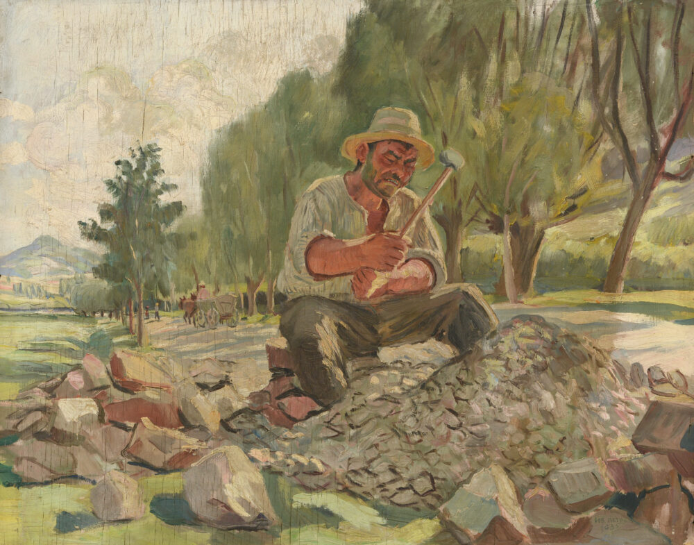 IVAN PETROV IVANOV /1909-1991/ - „Quarrying stones” 1935