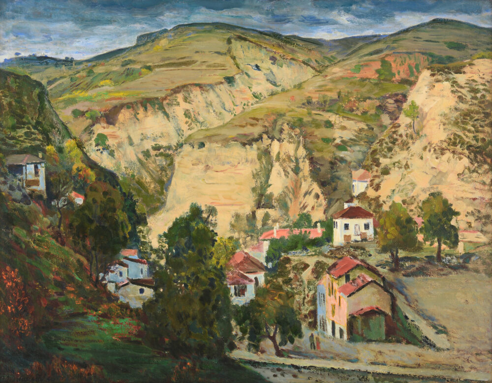 Zdravko Alexandrov Kanchelov /1911-1998/ - "Landscape from the Rhodopes"