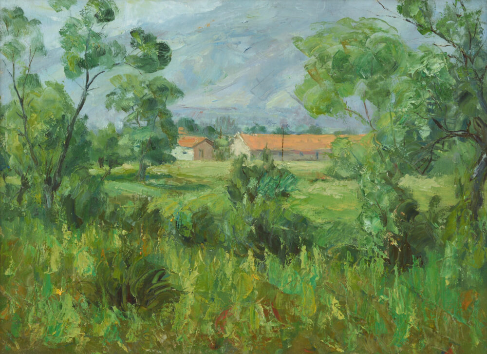 Hristo Ivanov Forev /1927-2005/ - „Landscape with a farm“