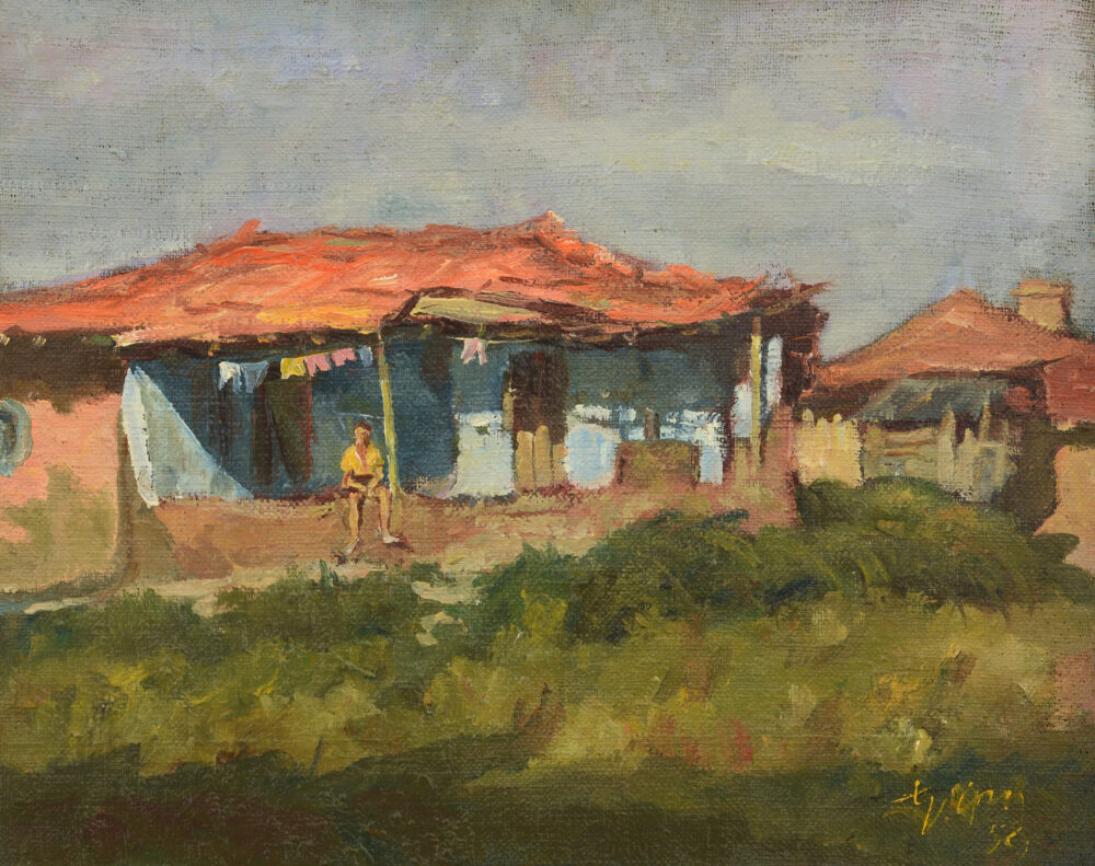 Hristo Ivanov Forev /1927-2005/ - „Landscape with a country house“