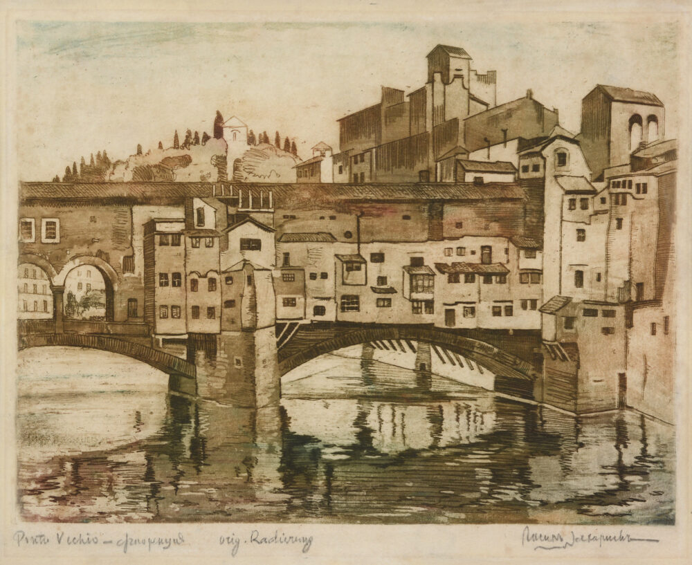Vasil Zahariev Stoyanov /1895-1971/ - „Ponte Vecchio - Florence“