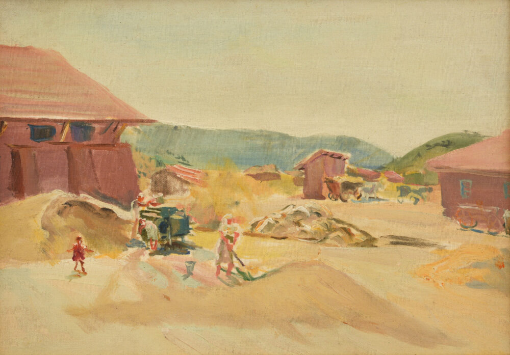 Ivan Petrov Ivanov /1909-1991/ - „A working day of threshing“