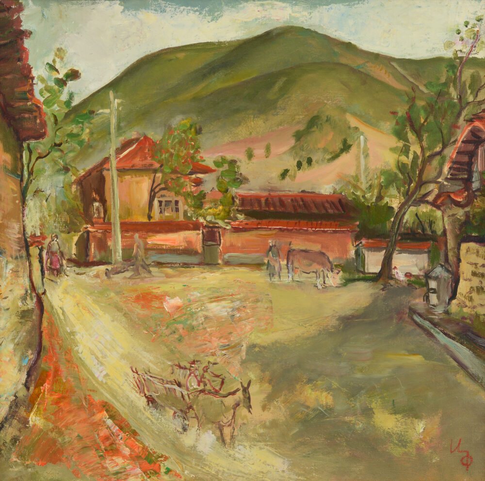 Ivan Iliev Filchev /1926-2010/ - „Landscape with a cart and cows”