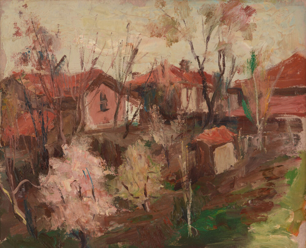 Hristo Ivanov Forev /1927-2005/ - „Landscape with houses”