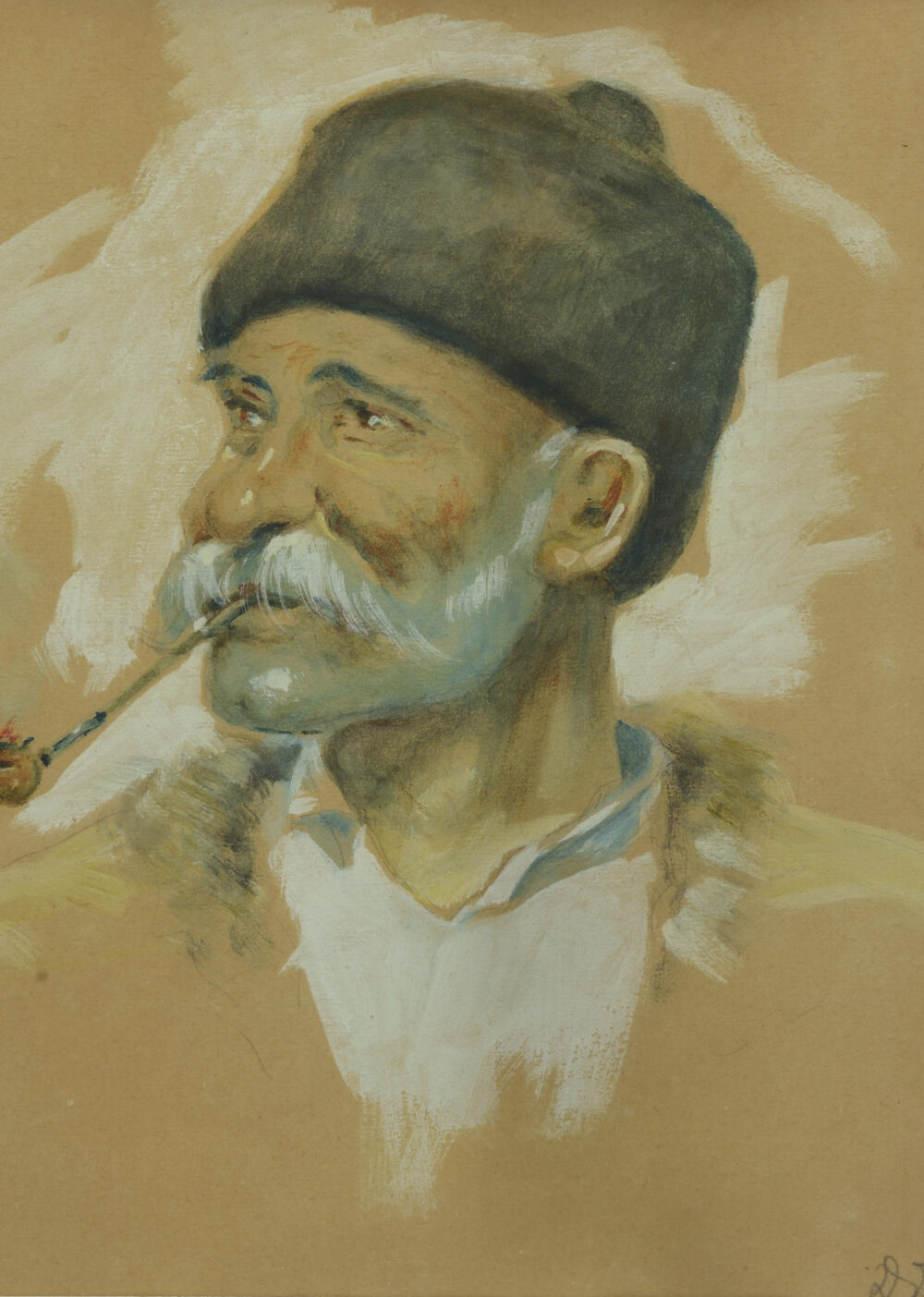 Illegible signature - "Portrait of a man"