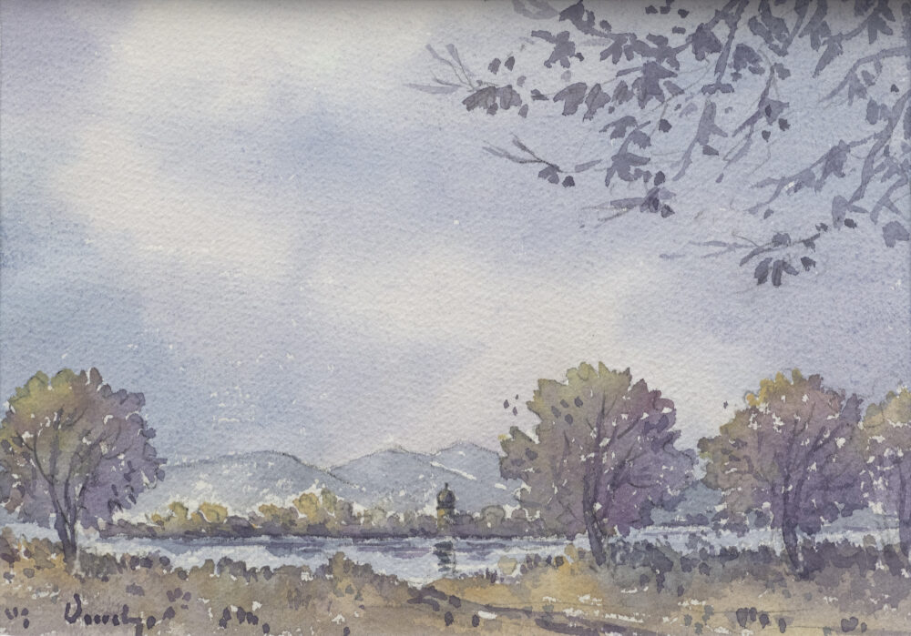 Mihail Karadzhov /1921-2003/ - ”Landscape with Lake"