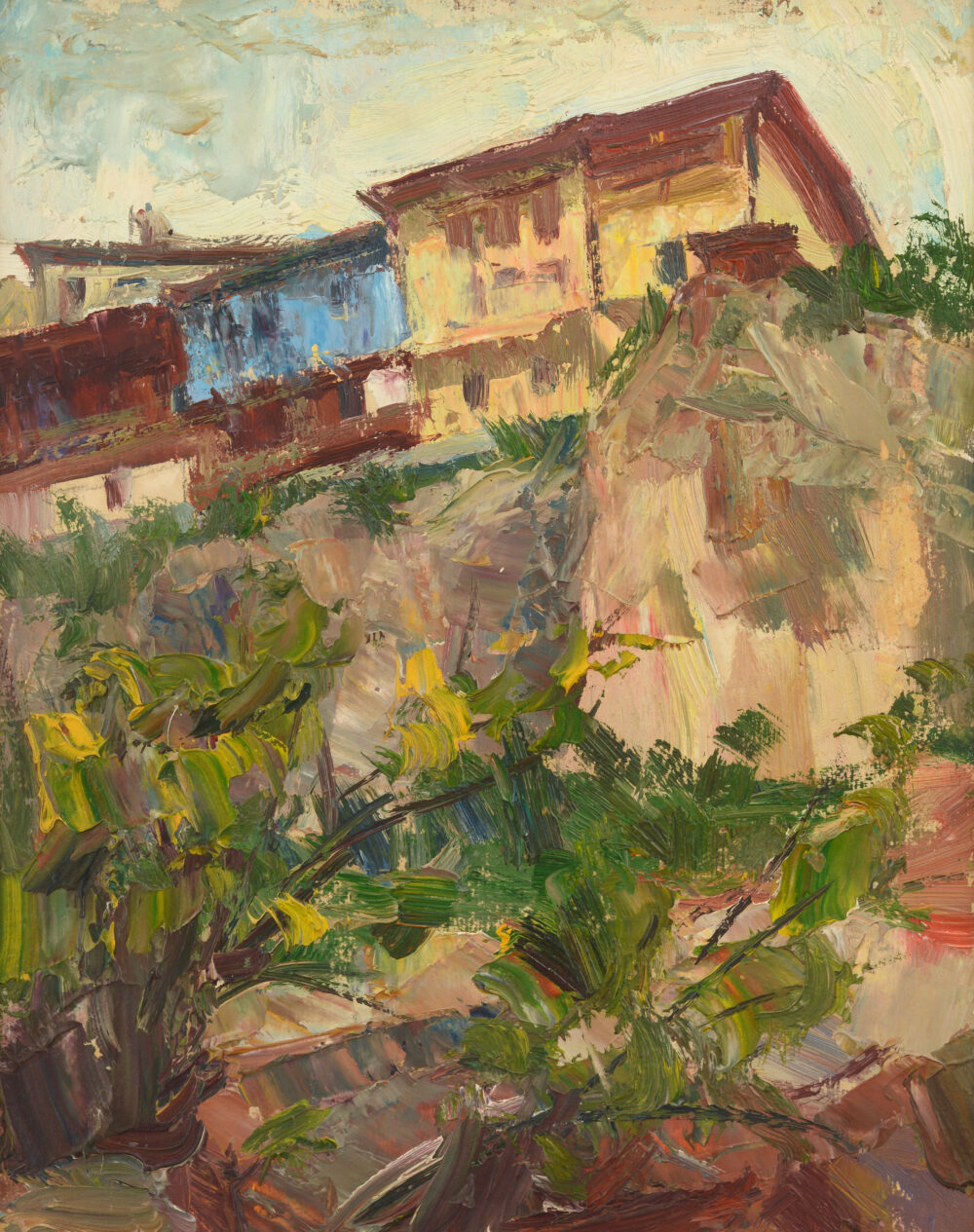 Unknown author - „Landscape with houses”