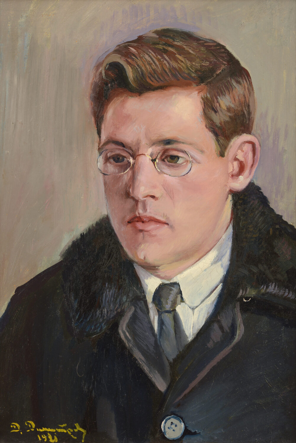 Dimitar Kutsarov /1885-1963/ - „Portrait of a young man“ d.1921