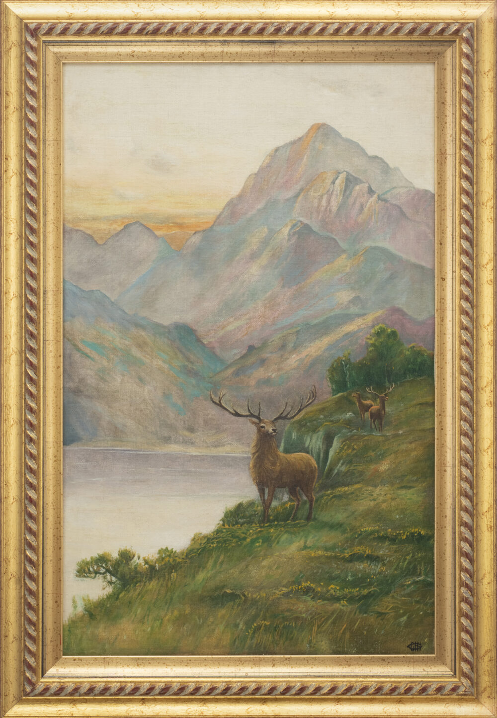 Unknown author - Mountain Landscape with Deer