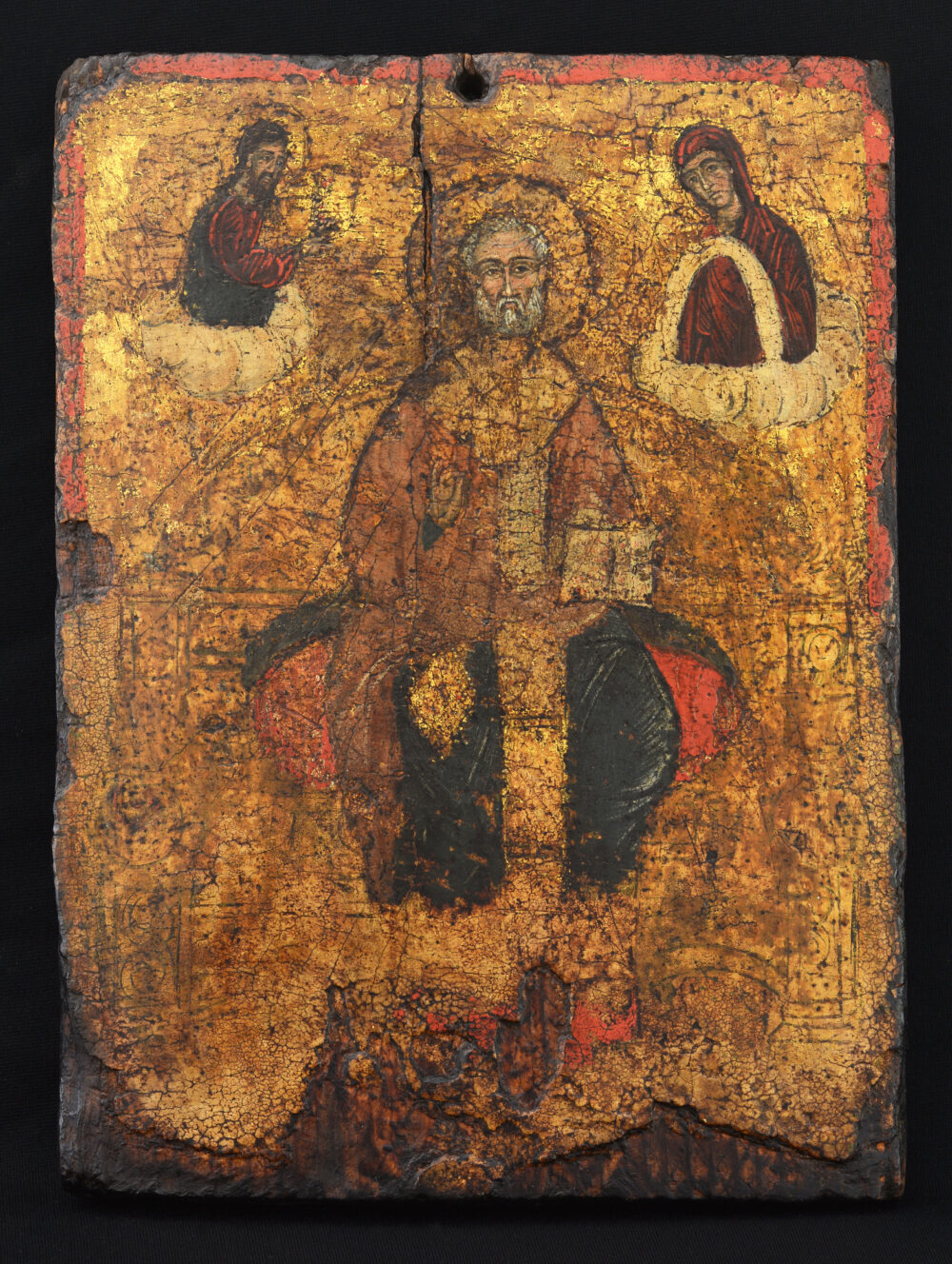 „СВ. НИКОЛАЙ НА ТРОН, СВ. БОГОРОДИЦА И ИСУС ХРИСТОС”