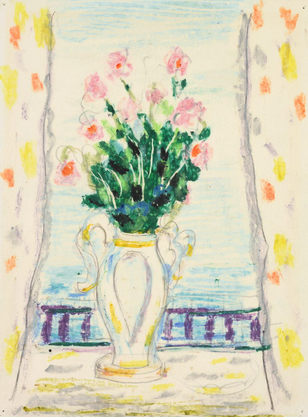 Boris Ivanov Nikolov /1904-1993/ - „Vase with flowers“ d.11.03.1984