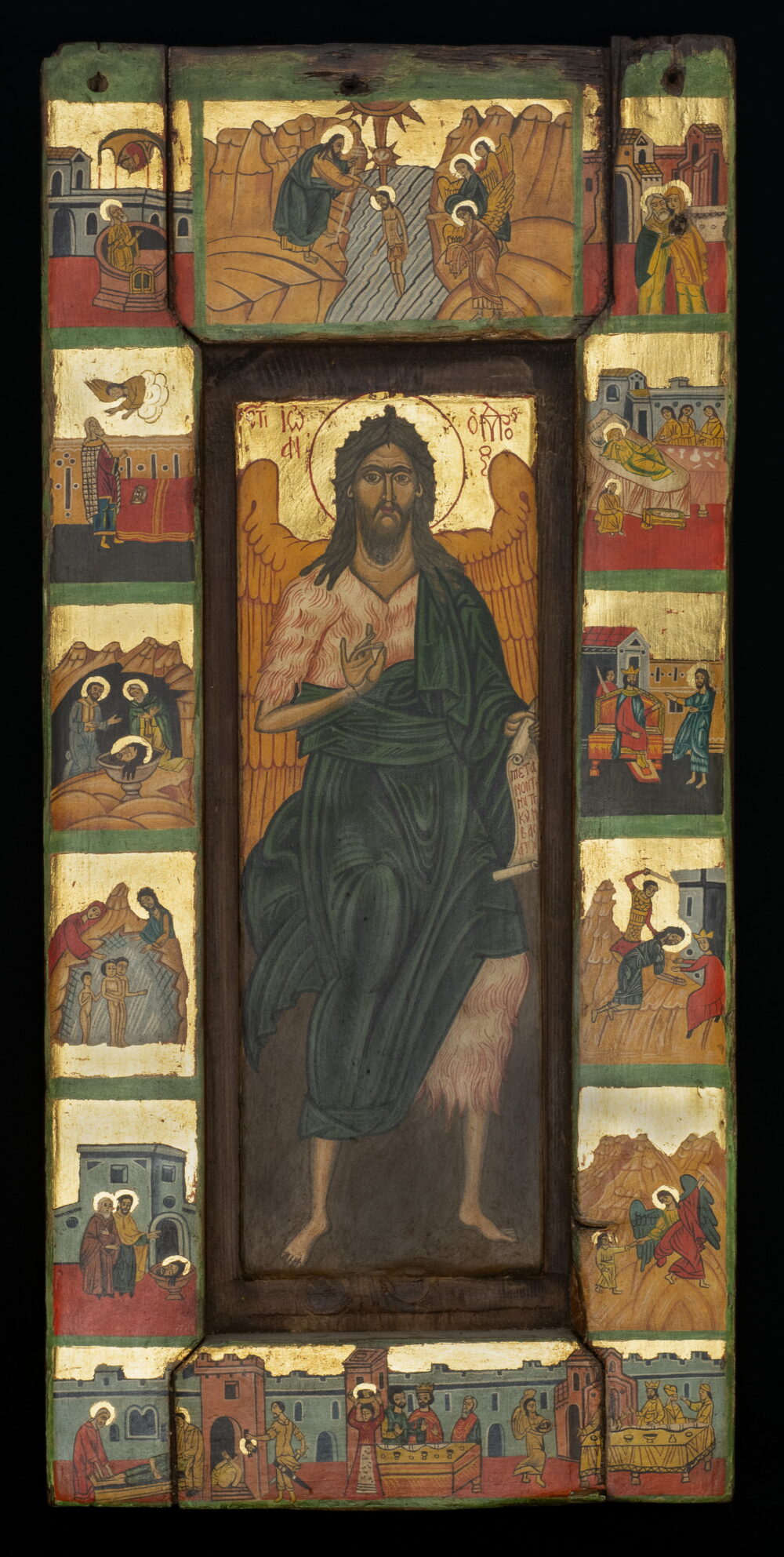 Georgi Nenchev /1951 - 2022/ - "St.John with Forerunner with Scene from his Life"