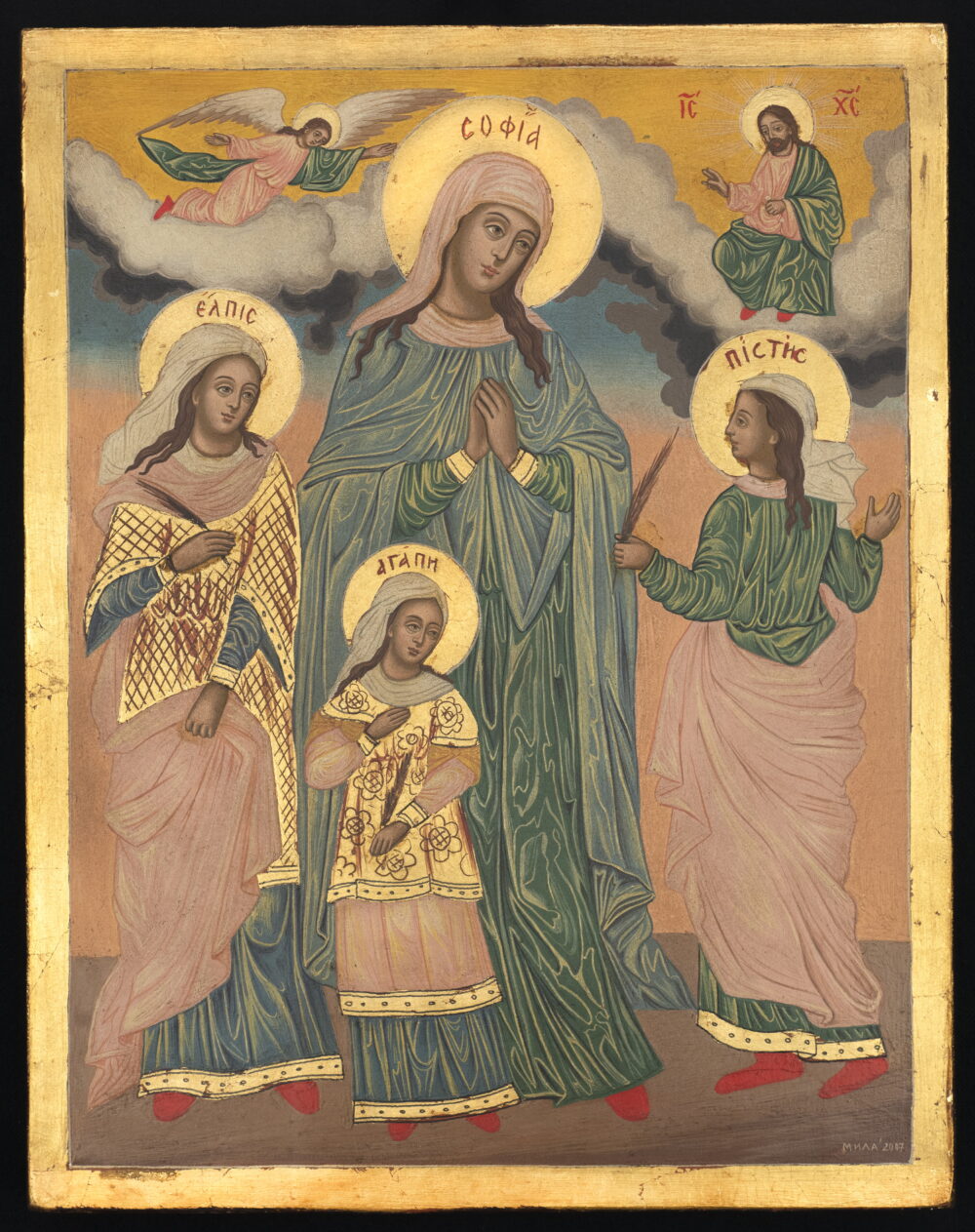 Mila Musakova /b.1955/ - "St. Sophia with her Dauthers Faith,Hope and Love" 2007