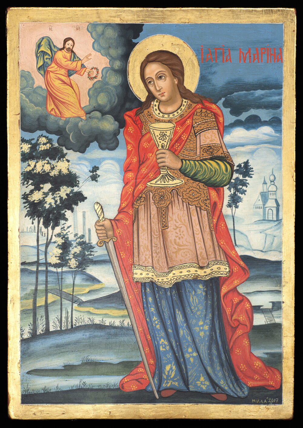 Mila Musakova /b.1955/ - "St. Marina The Great Martyr" 2007