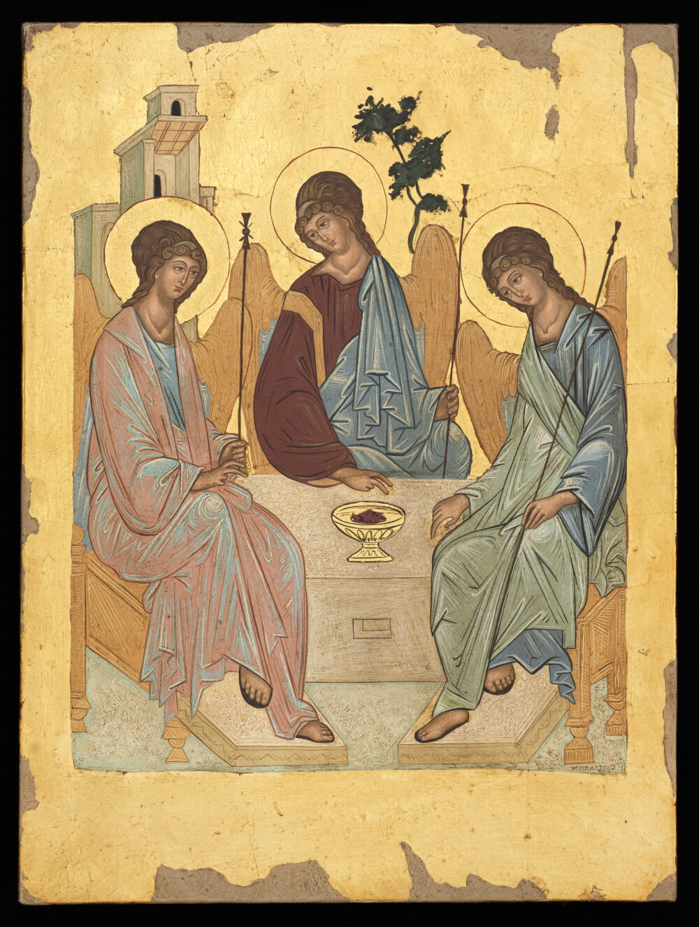 Mila Musakova /b.1955/ - "The Old Testment Trinity/ Hospitality of Abraham" 2007